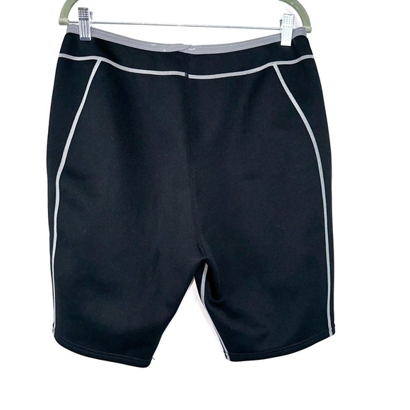 SaunaTek Women's XXL Black Neoprene Shorts Workout Sweat Shorts Activewear - Picture 3 of 9